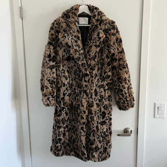 Zara Leopard Faux Fur Jacket - Picture 14 of 16